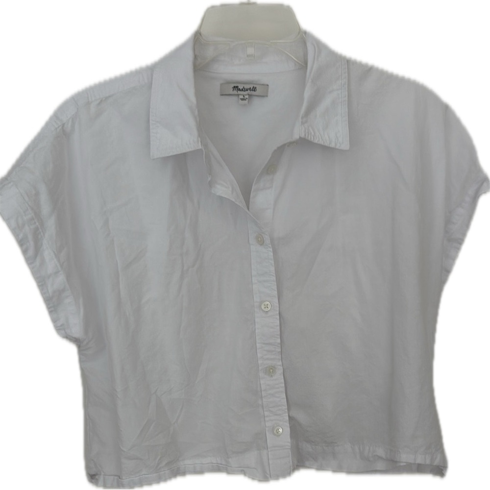 Madewell crop dolman shirt - women L